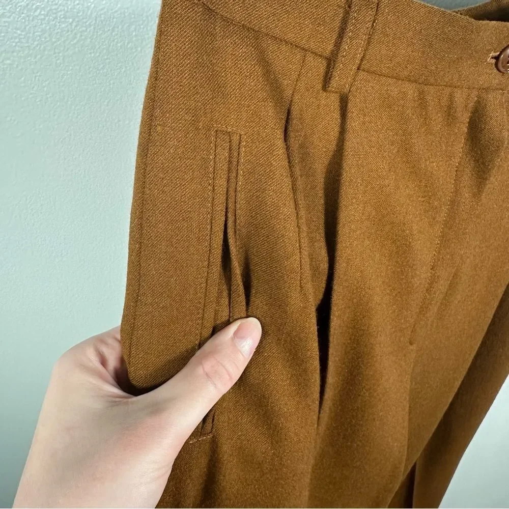 Mondi Vintage Brown Straight Fit Dress Trouser Pants NWT Size European 38/US 8